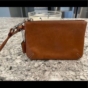 Brown coach wristlet